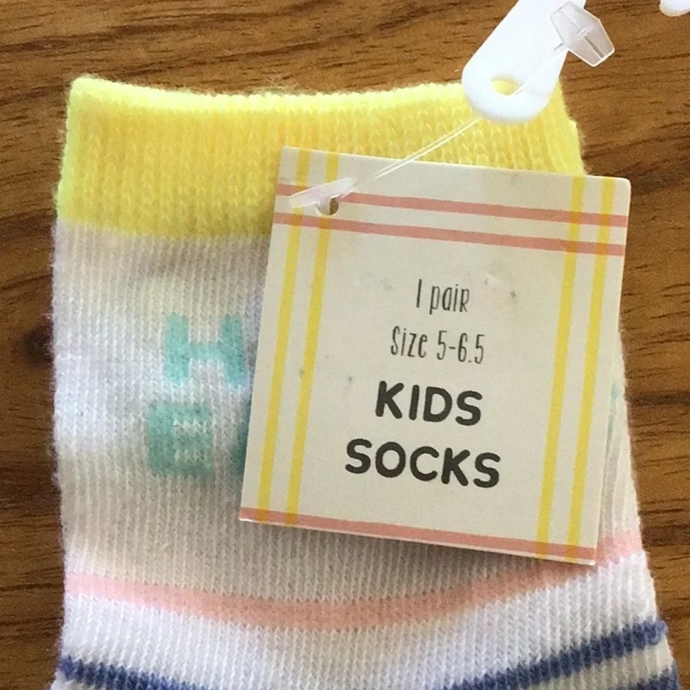 Trio of Colorful Kids Spring Easter Crew Socks - NWT